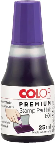 Vista 4 de COLOP Tinta premium 801 a base de agua no tóxica (azul, 0.8 fl oz)