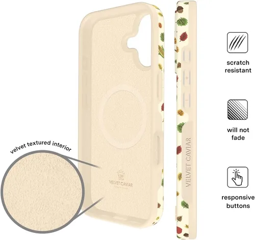 Vista 995 de VELVET CAVIAR Funda para iPhone 15, compatible con MagSafe, probada contra caídas de 10 pies, fundas protectoras de diseño, leopardo color rosa
