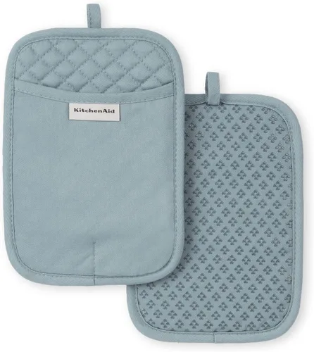Vista 8 de KitchenAid Juego de 2 soportes para ollas asteroides, cielo aguamarina, 7 x 10 pulgadas