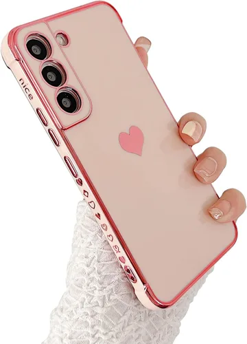Vista 158 de phylla Funda de teléfono compatible con Samsung Galaxy A12 de 6.5 pulgadas, lindo corazón chapado en oro, elegante funda de lujo para mujer