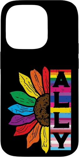 Vista 17 de iPhone 16 Lgbt Gay Ally Sunflower Rainbow Pride Flag Men Women Kids Case