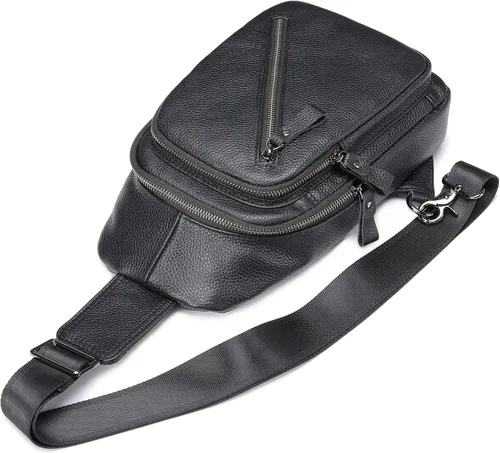 Vista 45 de LUKZIJAES Bolso bandolera de cuero genuino para hombre