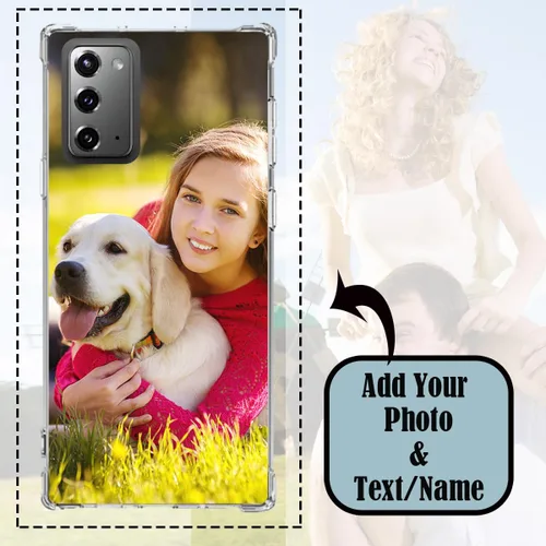 Vista 2 de Funda de teléfono personalizada para Samsung Galaxy Note 20 Ultra Photo Text, Personalizada para añadir tu nombre de imagen, Note20 Funda con bolsa