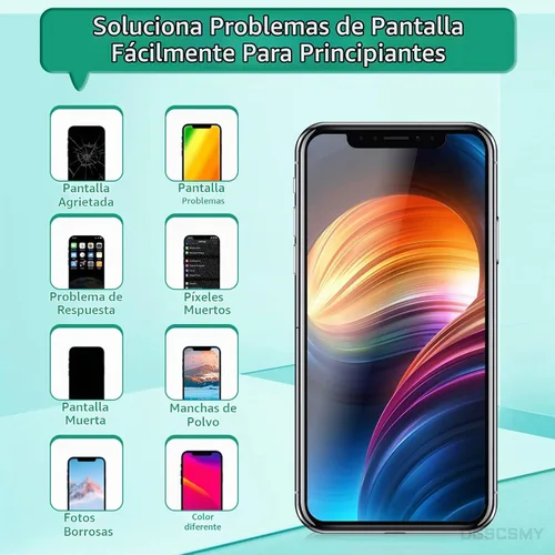 Vista 4 de Para iPhone 11 Pro Max Reemplazo de pantalla LCD táctil 3D Digitalizador 6.5 "Montaje de marco completo Auricular frontal oído altavoz sensor Kit