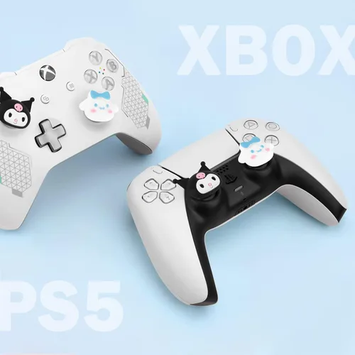 Vista 5 de DLseego Dog & Evil Rabbit - 4 tapas de agarre para el pulgar para Xbox One PS5 PlayStation4 DualSense Switch Pro Wireless Controller Deck de vapor