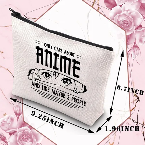 Vista 2 de BDPWSS Regalos para amantes del anime para niñas, bolsa de maquillaje de anime, regalo para amantes del anime, regalo para fanáticos del anime