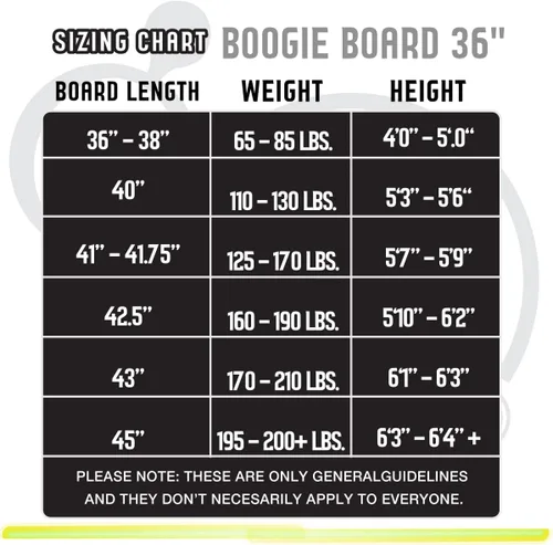 Vista 8 de BoogieBoard - Bodyboard de 36 pulgadas, núcleo de Phuzion, cubierta XPE, parte inferior de HDPE, cola creciente, incluye correa para la muñeca