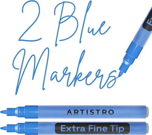 Vista 22 de Artistro 2 marcadores de pintura acrílica negros - 3mm marcadores de punta media - Perfectos para manualidades, proyectos de arte y más