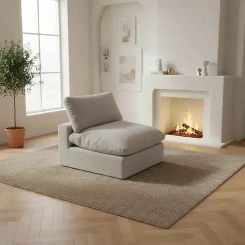 Vista 55 de Sofá modular modular con asiento profundo extra cómodo, sofás modernos negros para sala de estar, apartamento, oficina, espacio pequeño