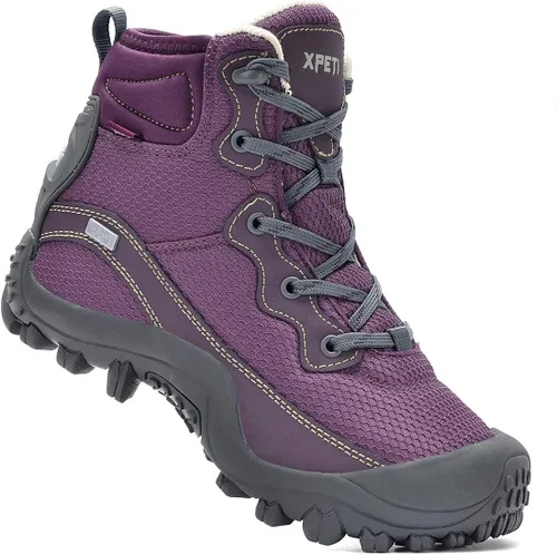 Vista 3 de Skenary Dimo Botas de senderismo para mujer, zapatos de caminar impermeables mediados