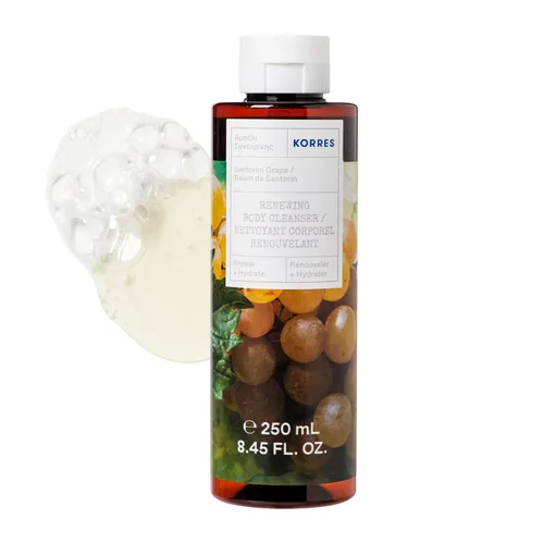 Vista 8 de KORRES Limpiador Corporal Renovador, Aroma a Albahaca y Limón, Gel Espumoso de Ducha para Mujeres y Hombres con Botánicos Griegos Hidratantes, Jabón