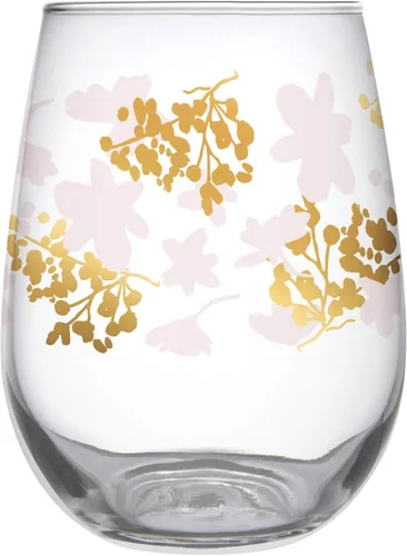 Vista 4 de Slant Collections Copa de vino sin tallo, 20 onzas, floral