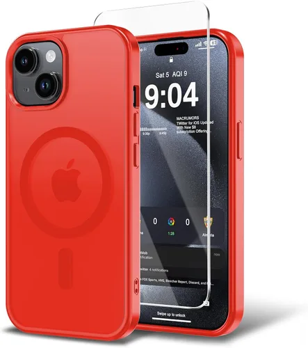 Vista 169 de Funda para iPhone 11 con protector de pantalla, compatible con MagSafe, ultra delgada, translúcida, mate, a prueba de golpes, color negro