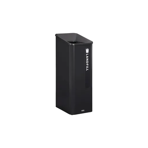 Vista 8 de Rubbermaid Commercial Products Sustain - Contenedor decorativo de 15 galones, negro/verde, interior para edificios de oficinas, patios de comida