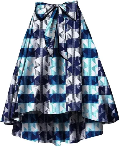 Vista 7 de Falda de verano con estampado africano para mujer, vestido tradicional Ankara Dashiki Brautiful 1