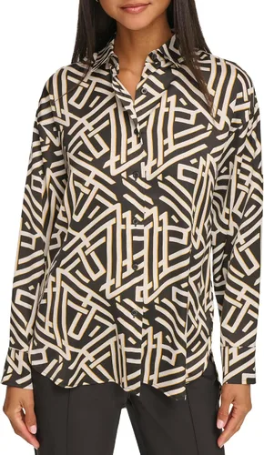 Vista 5 de Karl Lagerfeld Paris Blusa deportiva oversize para mujer