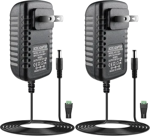 Vista 9 de LightingWill Fuente de alimentación de 12V, adaptador de alimentación de 12W, fuente de alimentación de 110V CA a 12V 1A CC, transformador