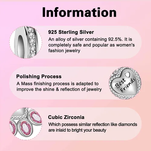 Vista 47 de Dije de girasol con diseño de estrella y luna y elefante para pulsera, collar de plata de ley 925, dijes de corazón de amor para mujer, regalo