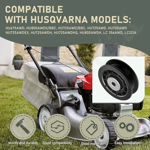 Vista 5 de Polea tensora para cortacésped 587973001 587969201 para Husqvarna HU675AWD, HU725AWD, HU700AWD, HU725AWD, modelos para Poulan PR675AWD, PR675AWD