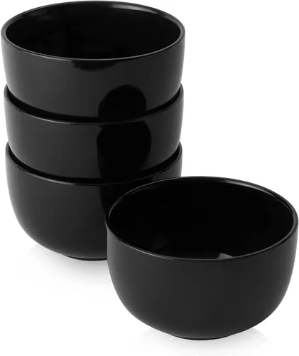 Vista 8 de DOWAN Tazones de sopa y cuencos de cereales de 5.8 pulgadas de profundidad, juego de 4 cuencos grandes de 30 onzas para cocina, cuencos de cerámica