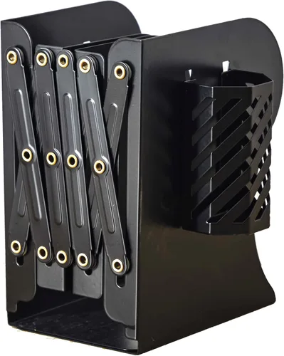 Vista 7 de Extremos ajustables para libros pesados, sujetalibros de metal expandibles para estantes, organizador de libros para escritorio, habitación