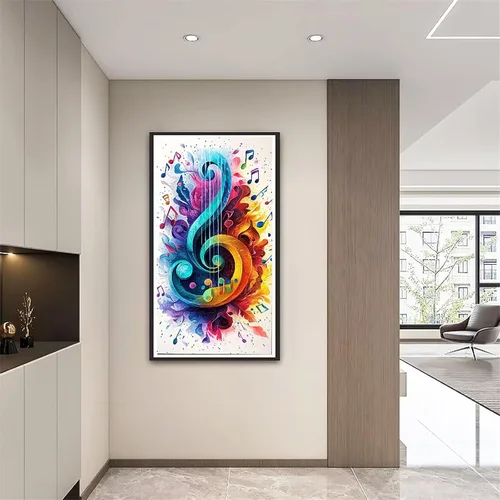 Vista 2 de Abstract Note Diamond Painting Kits for Adults Beginners, 5D Full Drill Diamond Art Kits Gem Art for Home Wall Decor, Rhinestone Embroidery Crafts