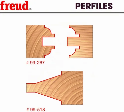 Vista 3 de Freud 98-302: Juego de brocas de construcción de puertas de 3 piezas, corte redondeado y quadra
