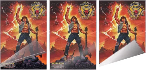 Vista 3 de Stranger Things 4 - Póster de la serie (Hellfire Club Rock God - Eddie Munson) (tamaño: 24 x 36 pulgadas) (póster laminado)