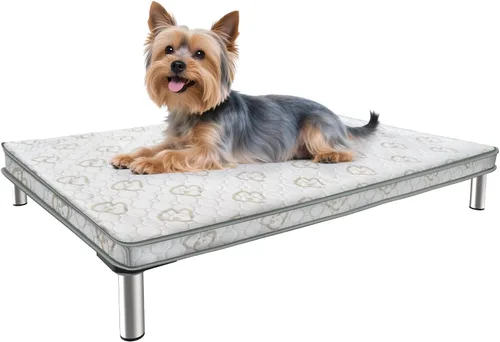 Vista 21 de FXW TitanNest Cama Elevada para Perros a Prueba de Masticación, Catre Elevado para Uso Interior/Exterior/Camping, Cama Refrescante para Mascotas