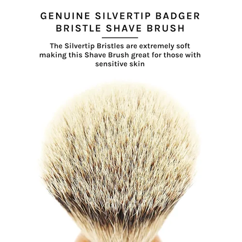 Vista 4 de Cepillo de afeitar Parker 100% Silvertip Badger - Mango de madera de olivo Nudo largo loft de 0.866 in con soporte de resina, cerdas súper suaves