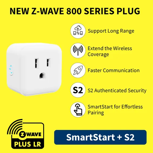 Vista 7 de Minoston Z-Wave MP21Z - Tomacorriente inteligente para enchufe de mini enchufe 800 Series, conector inteligente en mini enchufe, 15A, requiere hub