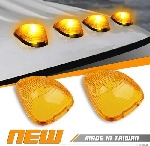 Vista 2 de HERCOO Lentes de luces LED para techo, color ámbar, para cabina, compatible con 1999-2016 Super Duty F250 F350 F450 F550 Reemplazo del mercado