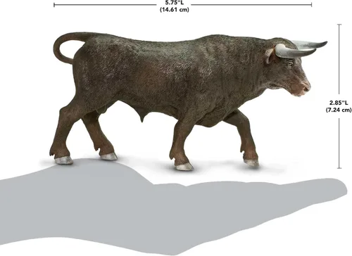 Vista 3 de Safari Ltd. Figura de Black Bull – Figura detallada de plástico de 6 pulgadas – Divertido juguete educativo para niños, niñas y niños a partir de 3