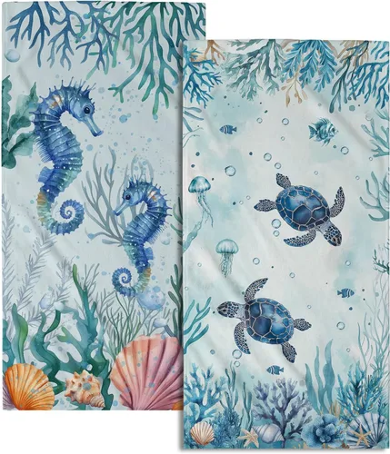 Vista 33 de Giwawa Toallas de mano en blanco y negro – Juego de 2 toallas de baño decorativas para baño, cocina, gimnasio, 14 x 28 pulgadas