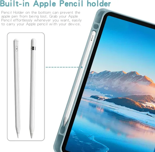 Vista 5 de Funda con teclado táctil para Samsung Galaxy Tab A8 de 10.5 pulgadas modelo 2022 (SM-X200/X205/X207), con soporte para lápices, teclado Bluetooth