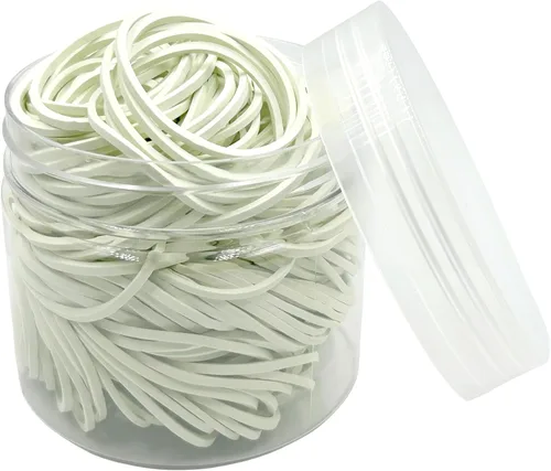 Vista 6 de Bandas de goma verdes, 200 bandas elásticas resistentes para uso escolar, hogar y oficina