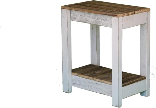 Vista 5 de Doug and Cristy Designs Mesa auxiliar combinada blanca