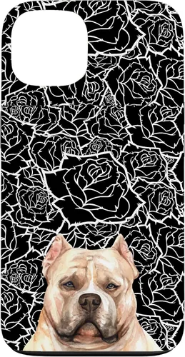 Vista 7 de American Bulldog Bully Dog Rose Flower Black White Pattern Case for iPhone 17