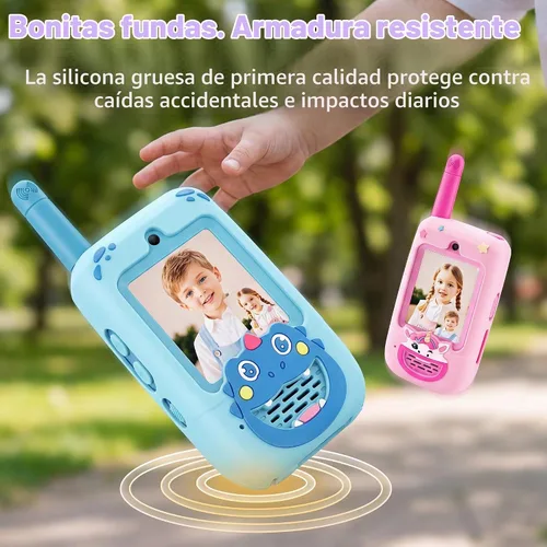 Vista 7 de Video Walkie Talkies for Kids, Dinosaur & Unicorn Cover 2 Pack