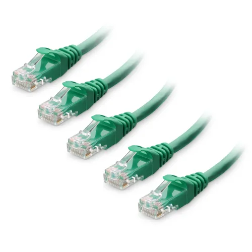 Vista 12 de Cable Matters Paquete de 5 cables Ethernet Cat 6 cortos sin enganches de 10 Gbps, cable Cat 6, cable Cat6, cable Ethernet, negro 24 AWG cobre