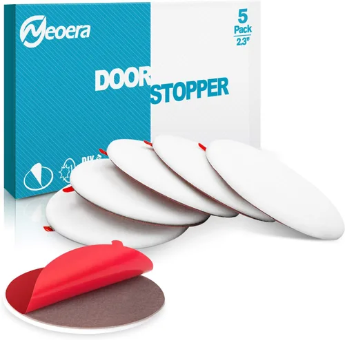 Vista 11 de Neoera - Tope para puerta de pared de goma suave redonda, protector de pared de silicona, 9.8 pies, autoadhesivo para puerta