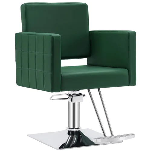 Vista 13 de Silla BarberPub para estilista de salón, silla de peluquería hidráulica, altura ajustable, cuero PVC, giro de 360 grados, barbería, salón en casa