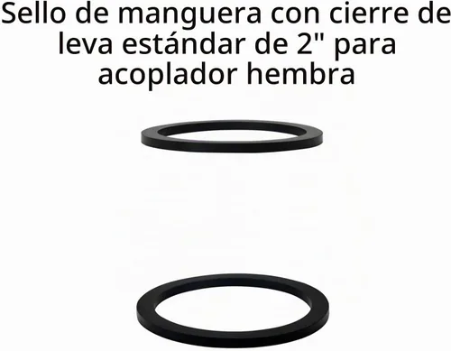 Vista 6 de SAFBY 2 piezas de aluminio tipo A de manguera de leva y ranura, enchufe x NPT hembra con 2 piezas de accesorios de junta Camlock (2 pulgadas)