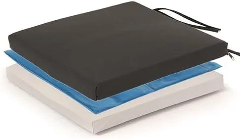 Vista 3 de Protekt - Cojín para silla de ruedas de gel bariátrico con correas - 22" x 18" x 4