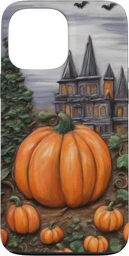 Vista 23 de iPhone 16 Vintage Floral Aesthetic Halloween Pumpkin Fall Autumn Case