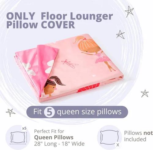 Vista 9 de Butterfly Craze - Funda de almohada para el suelo, funda de colchoneta, acogedora solución de asiento, cojín reclinable, perfecto para leer, ver tv