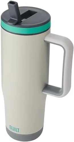 Vista 7 de Built Cascade - Vaso aislado con pajilla, 40 onzas, color negro
