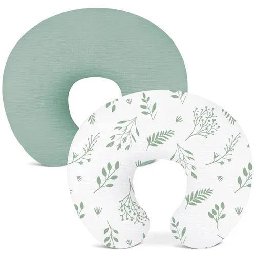 Vista 29 de Fundas de almohada de lactancia, funda de muselina para almohadas de lactancia, cómodas para bebés niñas y niños (beige)