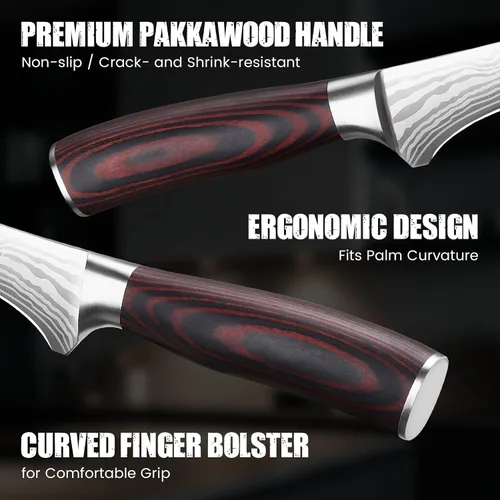 Vista 11 de DiiHAUZZ Cuchillo de filete de 7 pulgadas, cuchillo afilado para deshuesar