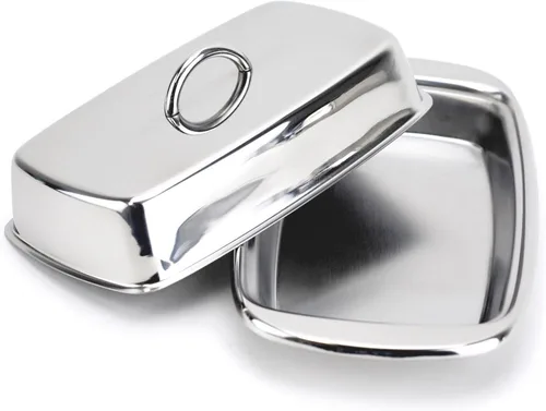 Vista 6 de Cuisinox Mantequillera de acero inoxidable con tapa, 4 "x 7.5